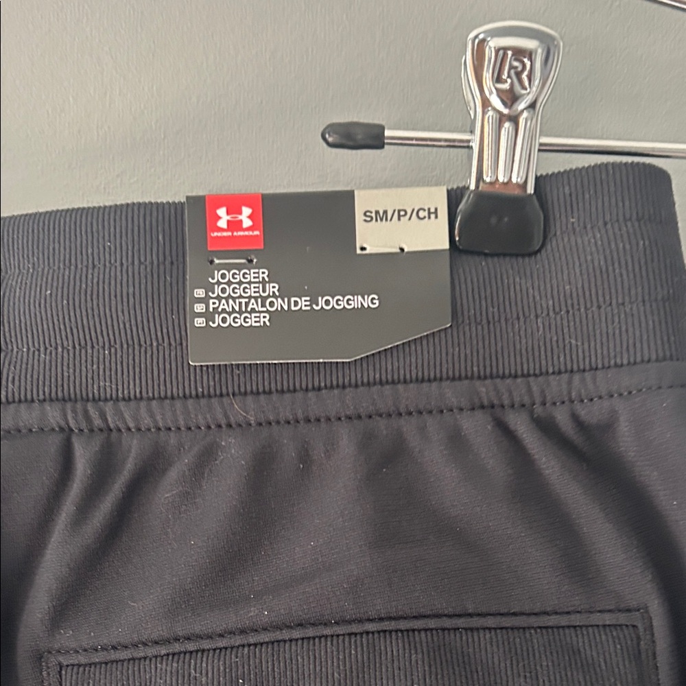 Under Armour Black Jogger Sweatpants with White Logo - Picture 8 of 8